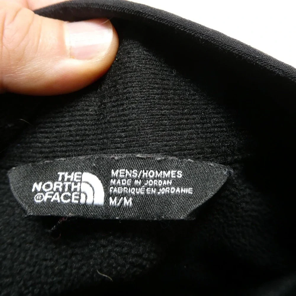 The North Face Jacket Mens Medium Black 1/4 Zip Softshell Pullover BiG Logo
